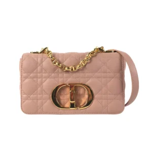Replica Dior Large Caro Bag M9243 Calfskin Pink Gold