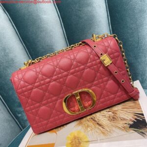 Dior Medium Caro Bag Calfskin M9242 Red