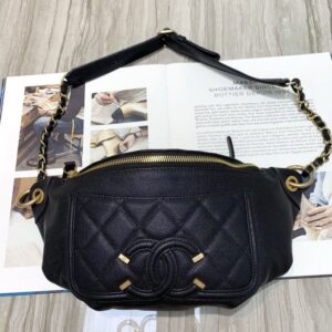 Replica Chanel Quilted Caviar 1:1 Mirror Clafskin 7 Star Waist Bag S0929
