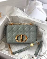 Replica Dior Medium Caro Bag Calfskin M9242 Gray