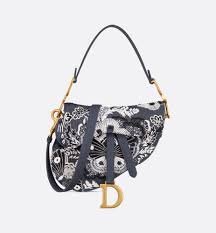 Replica Dior M0446 Dior Saddle Bag Grey Toile de Jouy Reverse Jacquard