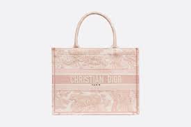 Replica Dior Book Tote M1265 Small Dior Toile De Jouy Reverse Embroidery Pink