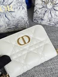 Replica Dior Caro Mini zipper clutch 5087 White