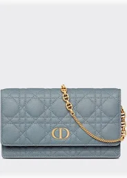 Replica Dior S0204 Lady Dior Pouch Ultramatte Cannage Calfskin Light green
