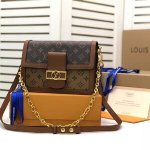 Replica Louis Vuitton 8AD Dauphine MM Bag Taurillon M44391BLV786