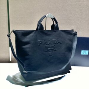 Replica Prada 1BG395 Drill tote Shoulder bag Black
