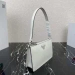 Replica Prada 1BC155 Saffiano leather mini bag White