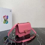 Replica Prada 1BD320 Prada Emblème Saffiano Shoulder Bag Pink
