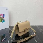 Replica Prada 1BD320 Prada Emblème Saffiano Shoulder Bag Tan