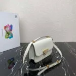 Replica Prada 1BD320 Prada Emblème Saffiano Shoulder Bag White