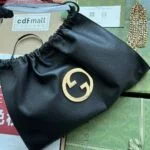 Replica Gucci Deco medium tote bag GG 746210 in Black leather