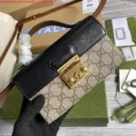 Replica Gucci 652683 Padlock Mini Bag Black and brown