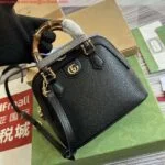 Replica Gucci 715775 Gucci Diana Mini Tote Bag Black leather