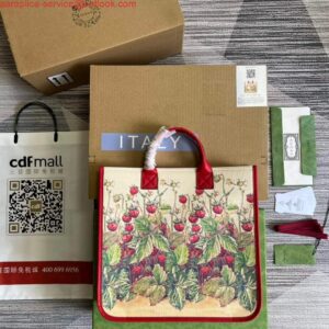 Replica Gucci 550763 Children’s Fairy Print Large Tote Bag Red