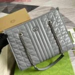 Replica Gucci 675796 GG Marmont medium tote bag Gray