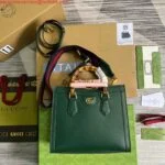 Replica Gucci 702721 Diana Small Tote Bag Green leather
