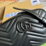 Replica Gucci 447632 GG Marmont Small Shoulder Bag Black